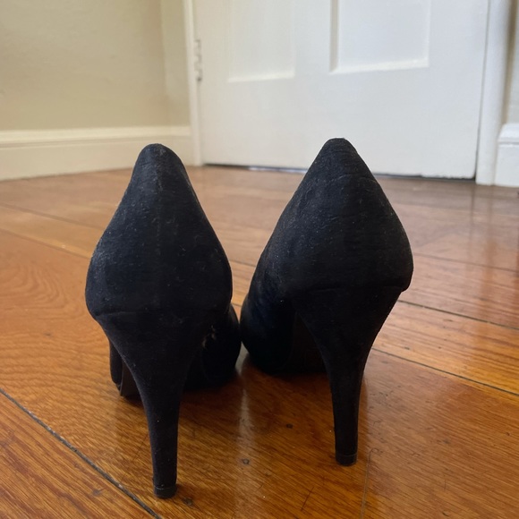 Black Suede Heels - Picture 3 of 4
